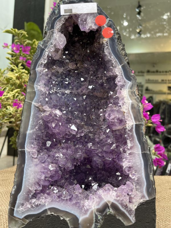 Hốc Thạch Anh Tím - Amethyst Geode (T104), KT: 30x16CM, KL: 6.15KG
