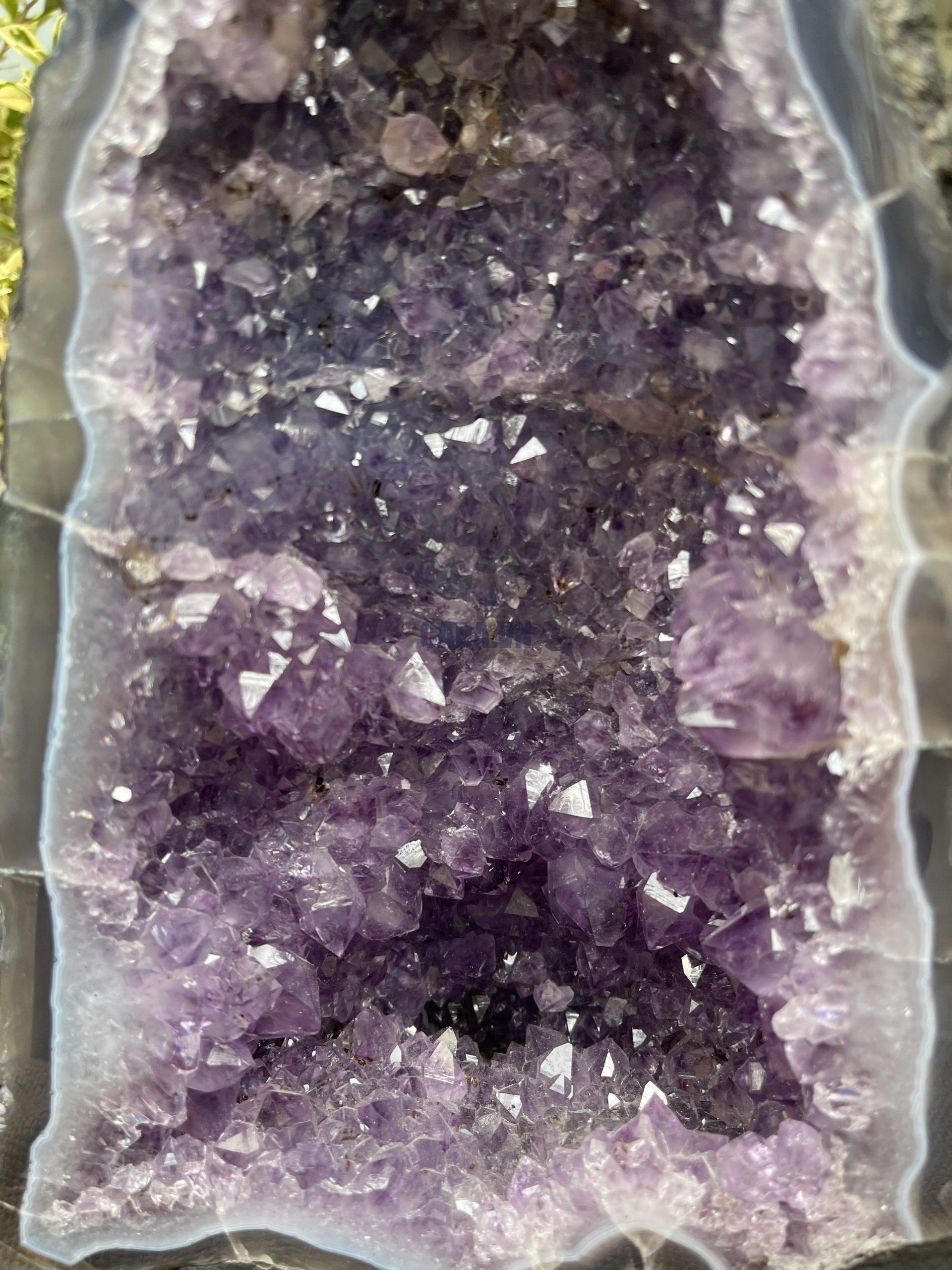 Hốc Thạch Anh Tím - Amethyst Geode (T104), KT: 30x16CM, KL: 6.15KG