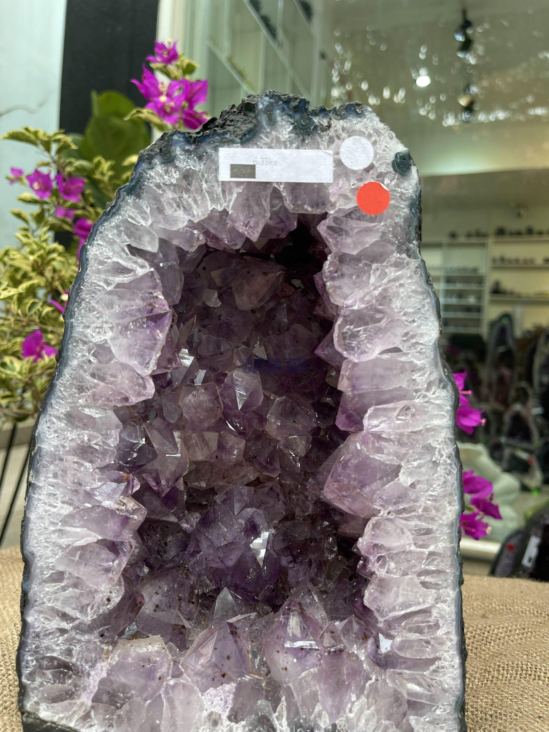 Hốc Thạch Anh Tím - Amethyst Geode (T105), KT: 26x16.5CM, KL: 6.35KG