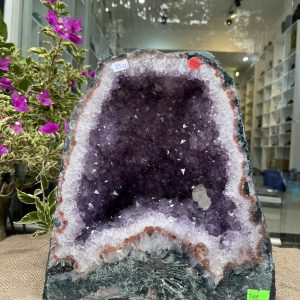 Hốc Thạch Anh Tím - Amethyst Geode (T109), KT: 26.5x22.5CM, KL: 13.1KG