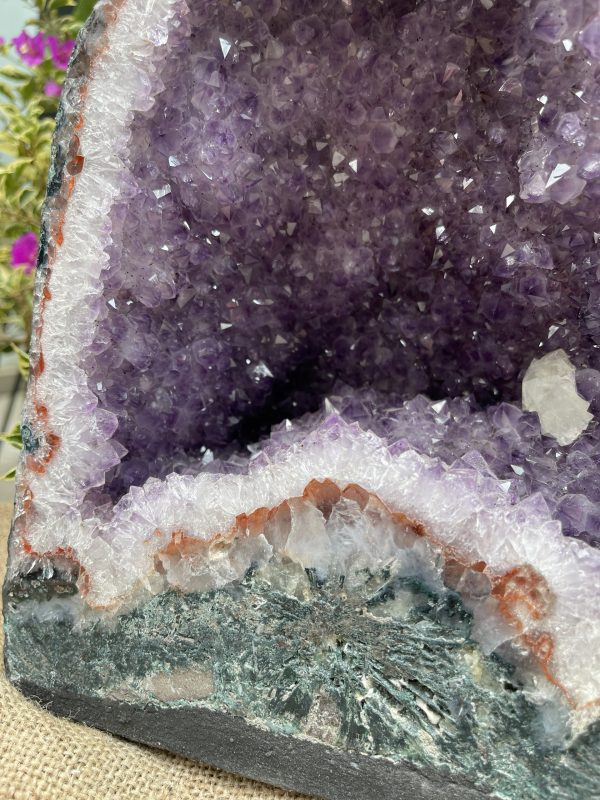 Hốc Thạch Anh Tím - Amethyst Geode (T109), KT: 26.5x22.5CM, KL: 13.1KG