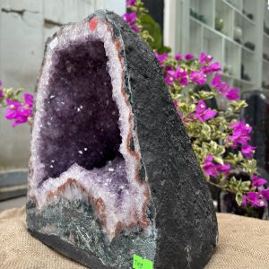 Hốc Thạch Anh Tím - Amethyst Geode (T109), KT: 26.5x22.5CM, KL: 13.1KG