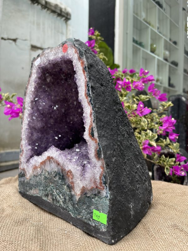 Hốc Thạch Anh Tím - Amethyst Geode (T109), KT: 26.5x22.5CM, KL: 13.1KG