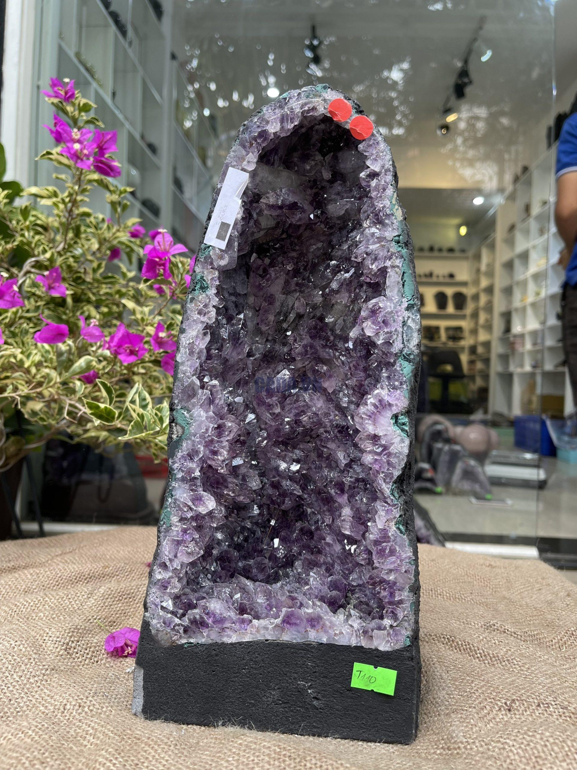 Hốc Thạch Anh Tím - Amethyst Geode (T110), KT: 32.5x13.5CM, KL: 5.6KG