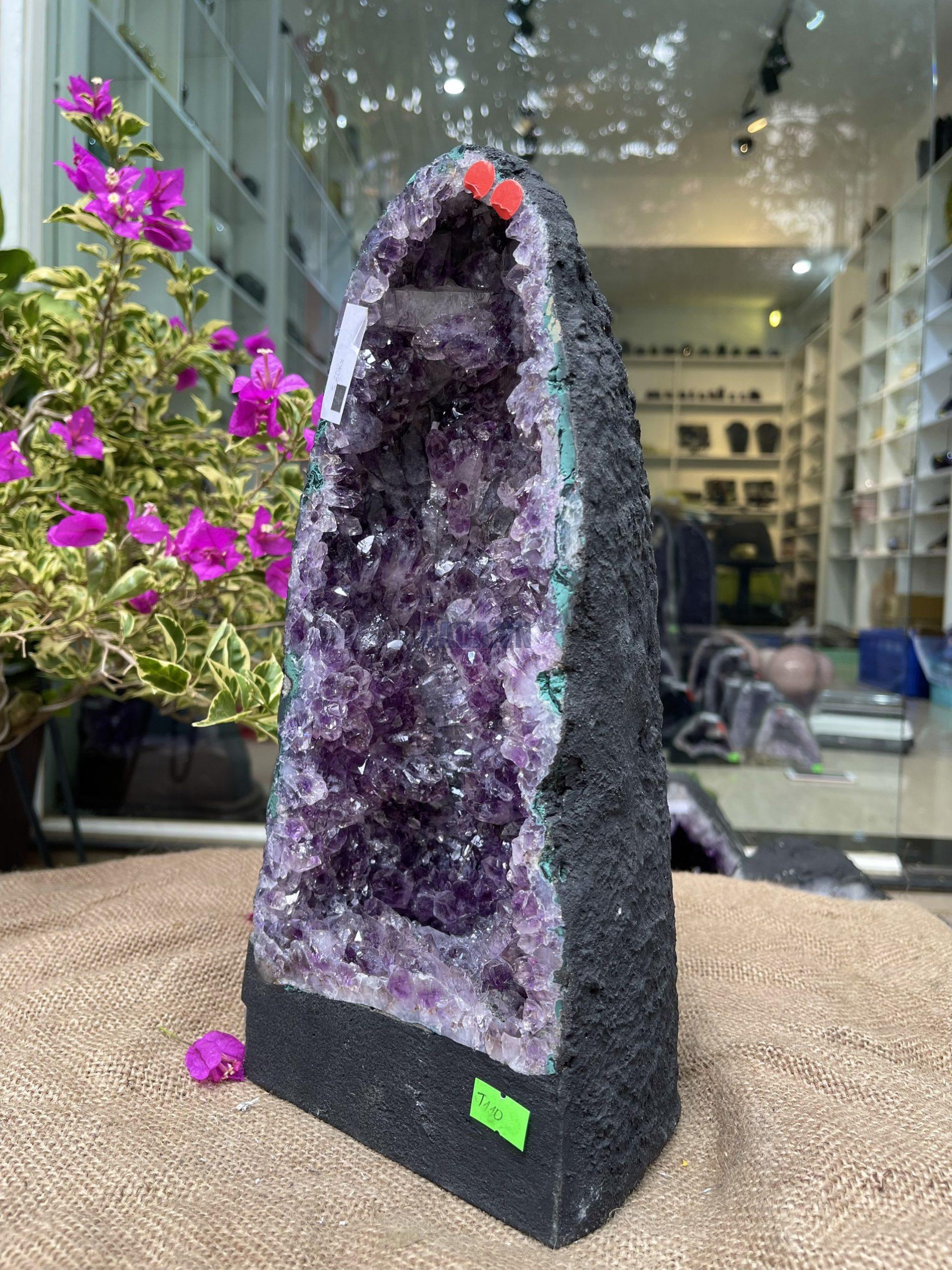 Hốc Thạch Anh Tím - Amethyst Geode (T110), KT: 32.5x13.5CM, KL: 5.6KG