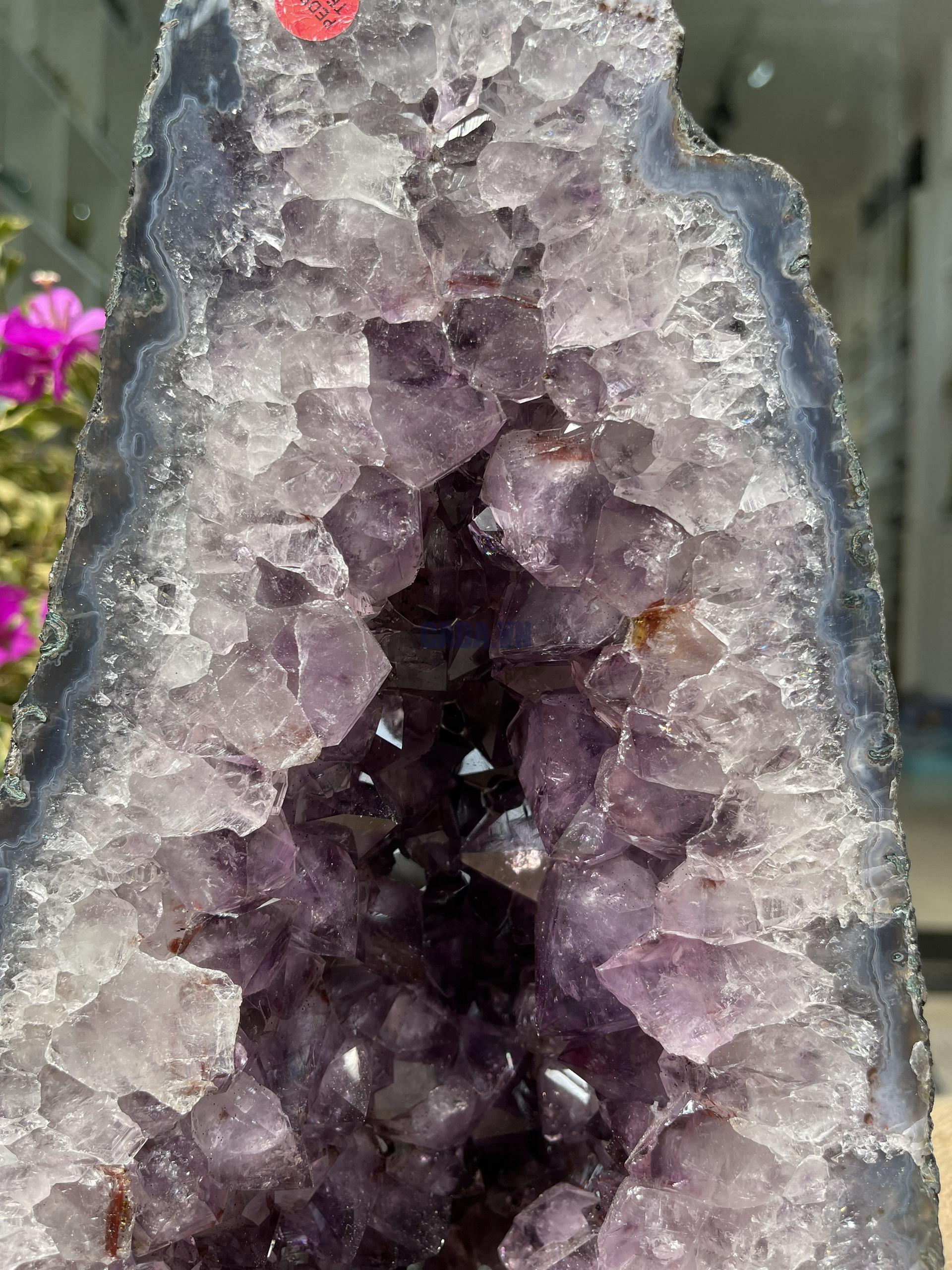 Hốc Thạch Anh Tím - Amethyst Geode (T113), KT: 32x18.5CM, KL: 8KG