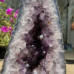 Hốc Thạch Anh Tím - Amethyst Geode (T113), KT: 32x18.5CM, KL: 8KG