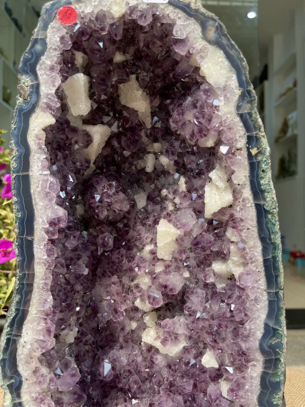 Hốc Thạch Anh Tím - Amethyst Geode (T115), KT: 40x18CM, KL: 13.2KG