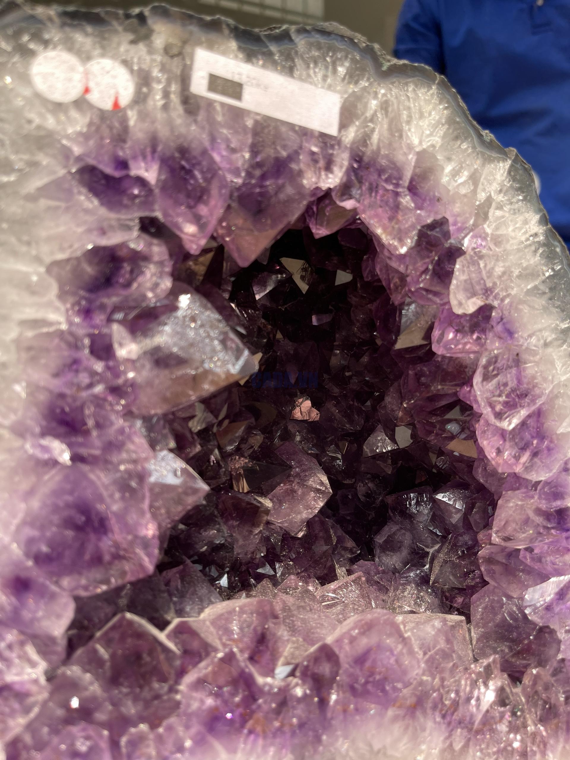 Hốc Thạch Anh Tím - Amethyst Geode (T116), KT: 17x25.5CM, KL: 13.2KG