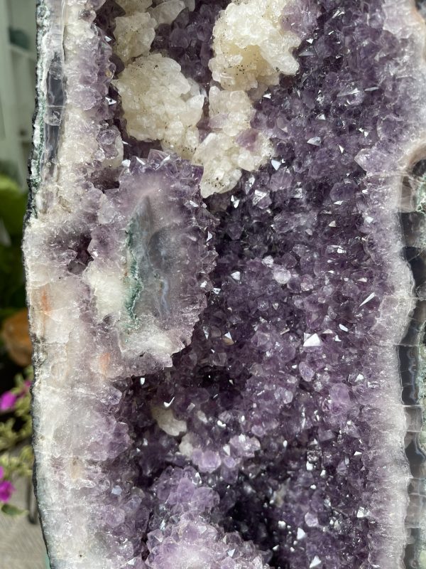 Hốc Thạch Anh Tím - Amethyst Geode (T117), KT: 75x24CM, KL: 32.7KG