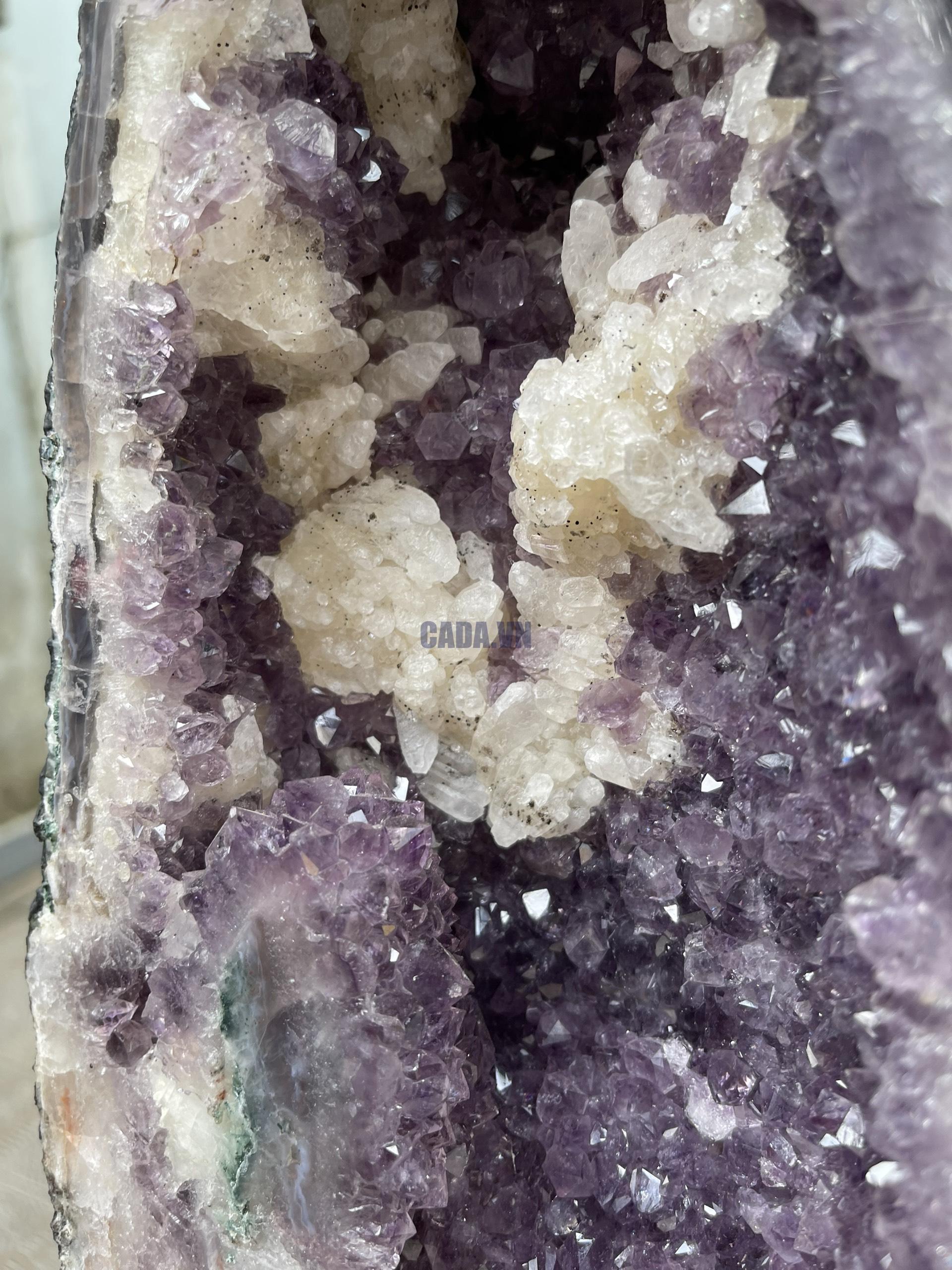 Hốc Thạch Anh Tím - Amethyst Geode (T117), KT: 75x24CM, KL: 32.7KG