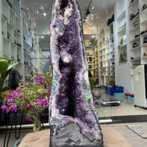 Hốc Thạch Anh Tím - Amethyst Geode (T117), KT: 75x24CM, KL: 32.7KG