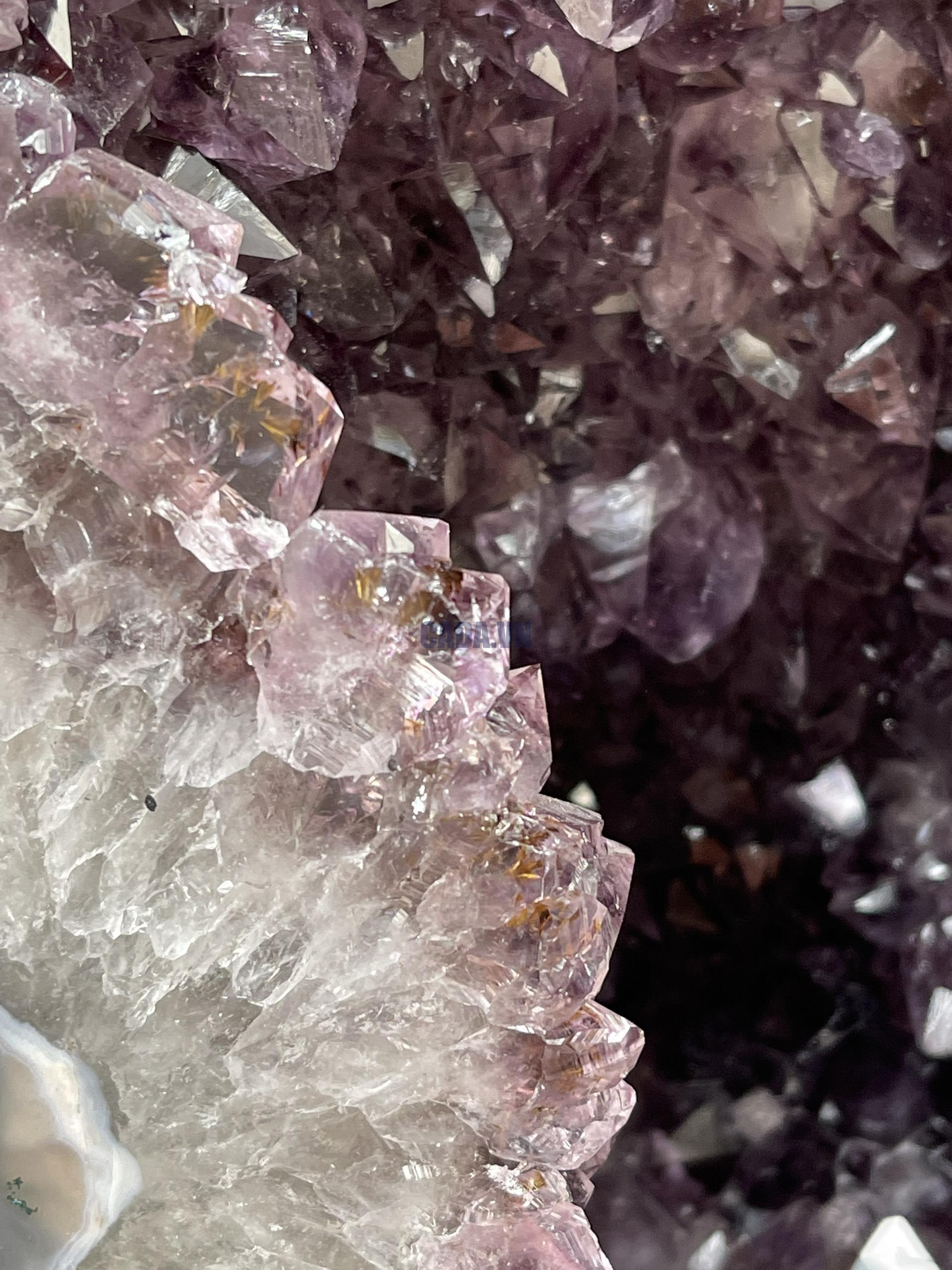 Hốc Thạch Anh Tím - Amethyst Geode (T118), KT: 64x22CM, KL: 24.9KG