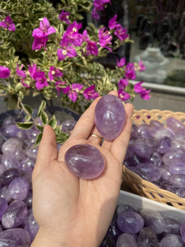 Palm Amethyst - Thạch Anh Tím dạng viên