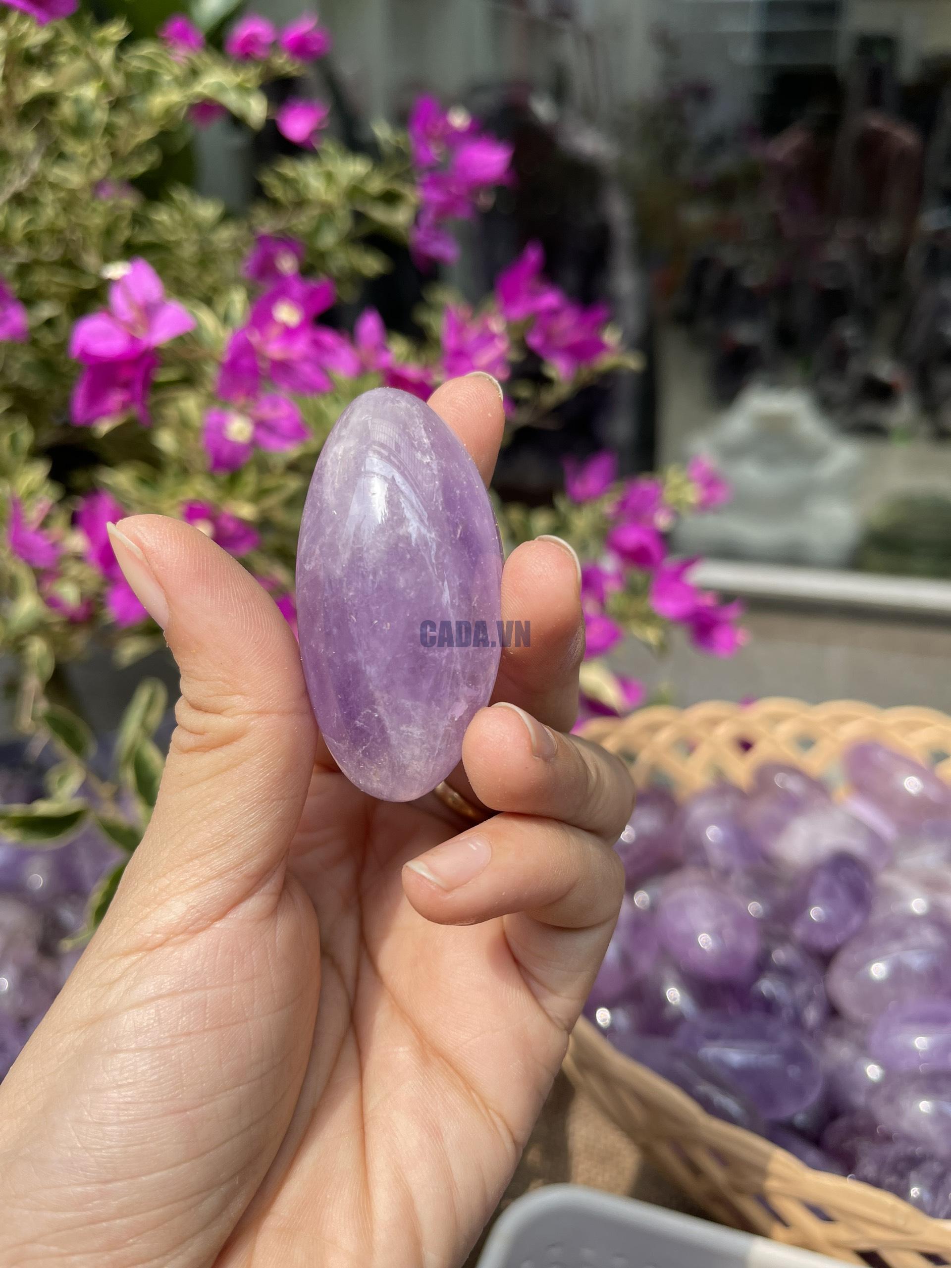 Palm Amethyst - Thạch Anh Tím dạng viên