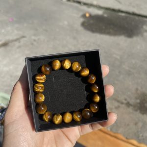 Vòng tay phong thủy đá Mắt Hổ Vàng - Golden Tiger Eye - size 8-10mm - Vòng Đơn