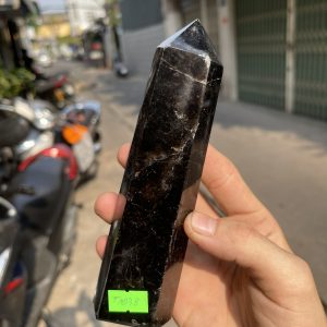 Trụ Thạch Anh Đen - Black Quart Point (Morion), KT: 16.5X5CM, KL: 0.476KG (TAĐ38)
