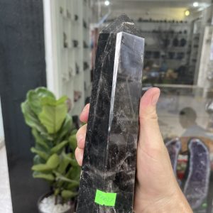 Trụ Thạch Anh Đen - Black Quart Point (Morion), KT: 22.5X6.8CM, KL: 1.182KG (TAĐ28)