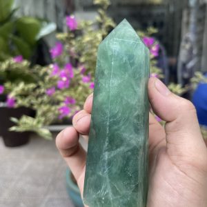 Trụ Fluorite Xanh - Green Fluorite Point, KT: 13X4.5CM, KL: 0.384KG (TF132)