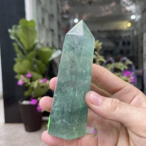 Trụ Fluorite Xanh - Green Fluorite Point, KT: 12.5X4.5CM, KL: 0.33KG (TF133)