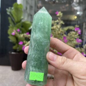 Trụ Fluorite Xanh - Green Fluorite Point, KT: 13.5X3.8CM, KL: 0.314KG (TF134)
