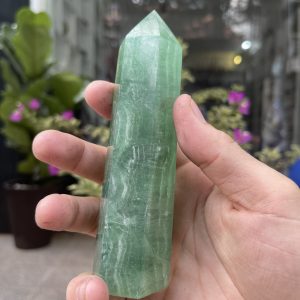Trụ Fluorite Xanh - Green Fluorite Point, KT: 13.5X3.8CM, KL: 0.314KG (TF134)