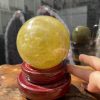 Bi cầu Thạch Anh Vàng - Citrine Sphere (BV40), ĐK: 9.6CM, KL: 1.362KG