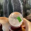 Bi cầu Thạch Anh Trắng - Clear Quartz Sphere (TAT13), ĐK: 6.6CM, KL: 0.4KG