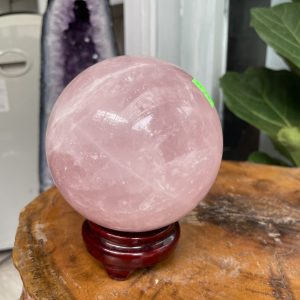 Bi cầu Thạch Anh Hồng - Rose Quartz Sphere (BH56), ĐK: 12.1CM, KL: 2.388KG