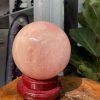 Bi cầu Thạch Anh Hồng - Rose Quartz Sphere (BH58), ĐK: 16.8CM, KL: 6.778KG