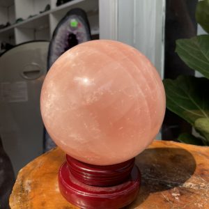 Bi cầu Thạch Anh Hồng - Rose Quartz Sphere (BH60), ĐK: 15.9CM, KL: 4.758KG