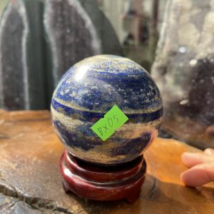 Bi cầu Đá Thiên Thanh - Lapis Lazuli Sphere (BX05), ĐK: 8.5CM, KL: 1.03KG