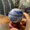 Bi cầu Đá Thiên Thanh - Lapis Lazuli Sphere (BX06), ĐK: 7.24CM, KL: 0.59KG