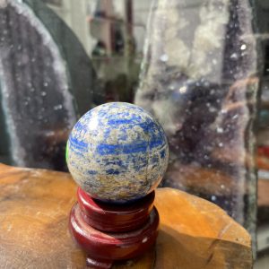Bi cầu Đá Thiên Thanh - Lapis Lazuli Sphere (BX09), ĐK: 6.8CM, KL: 0.5KG