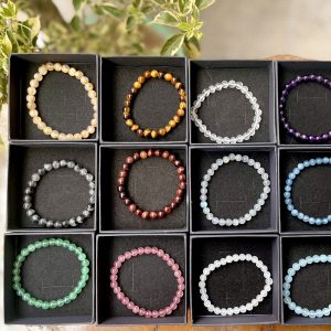 Vòng tay đá phong thủy size 6mm, 28-30 hạt, loại vòng đơn