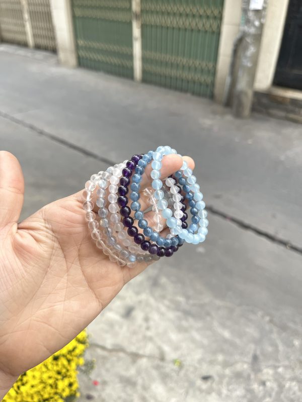 Vòng tay đá phong thủy size 6mm, 28-30 hạt, loại vòng đơn