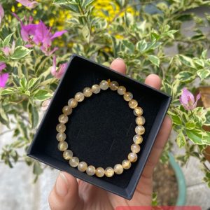Vòng tay đá phong thủy size 6mm, 28-30 hạt, loại vòng đơn