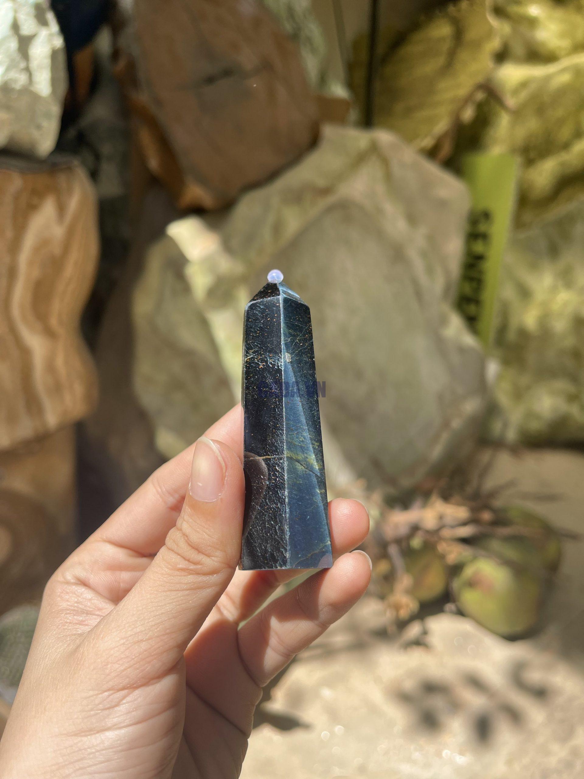 Trụ đá Mắt Hổ Xanh - Blue Tiger Eye Poin