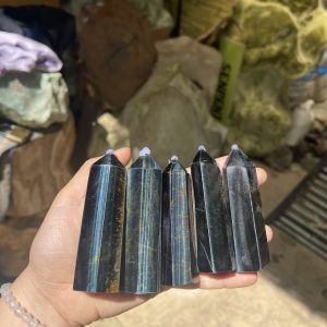 Trụ đá Mắt Hổ xanh Size 8-9cm - Trụ đá phong thủy