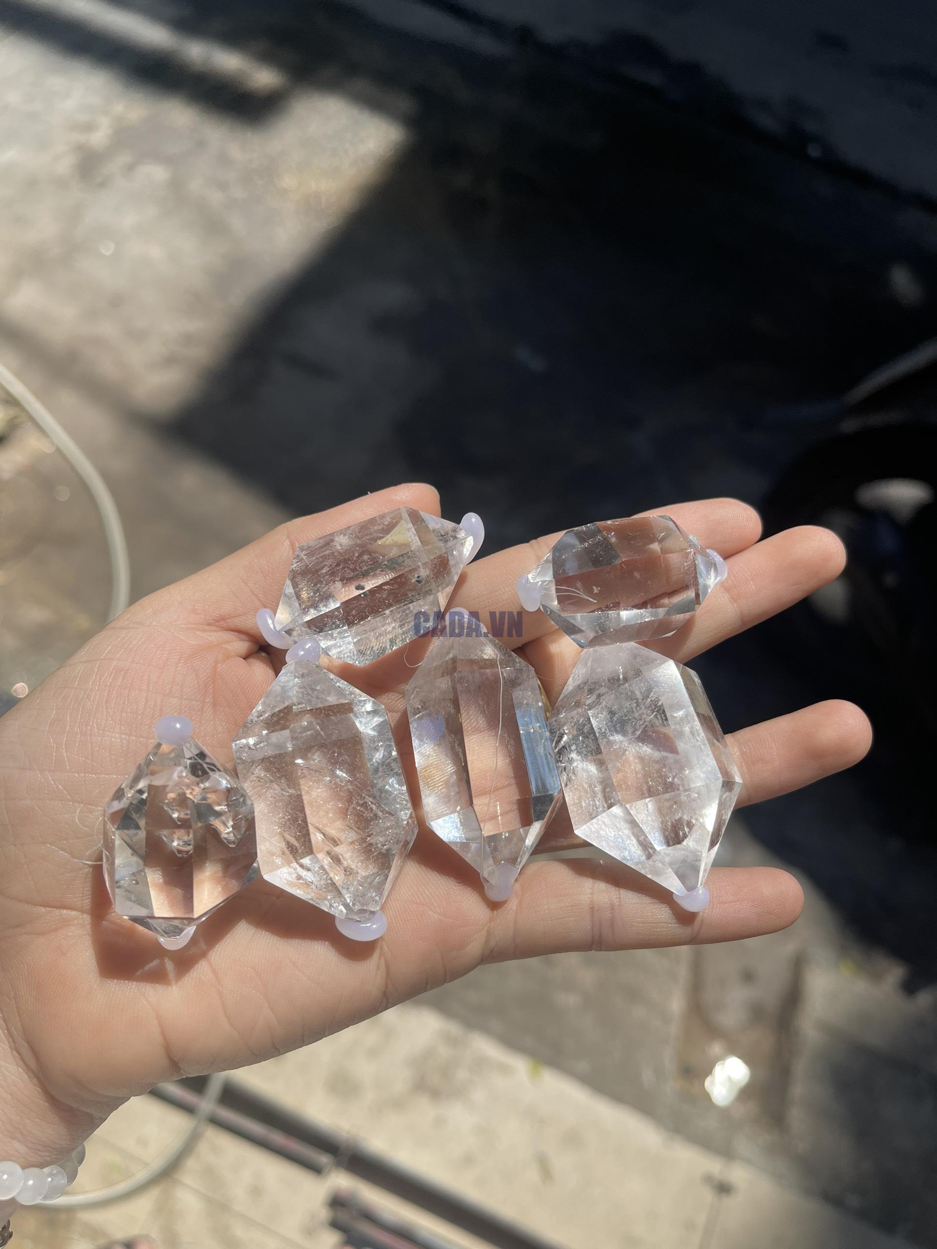 Thạch Anh Trắng trong 2 đầu - Clear Quartz double point