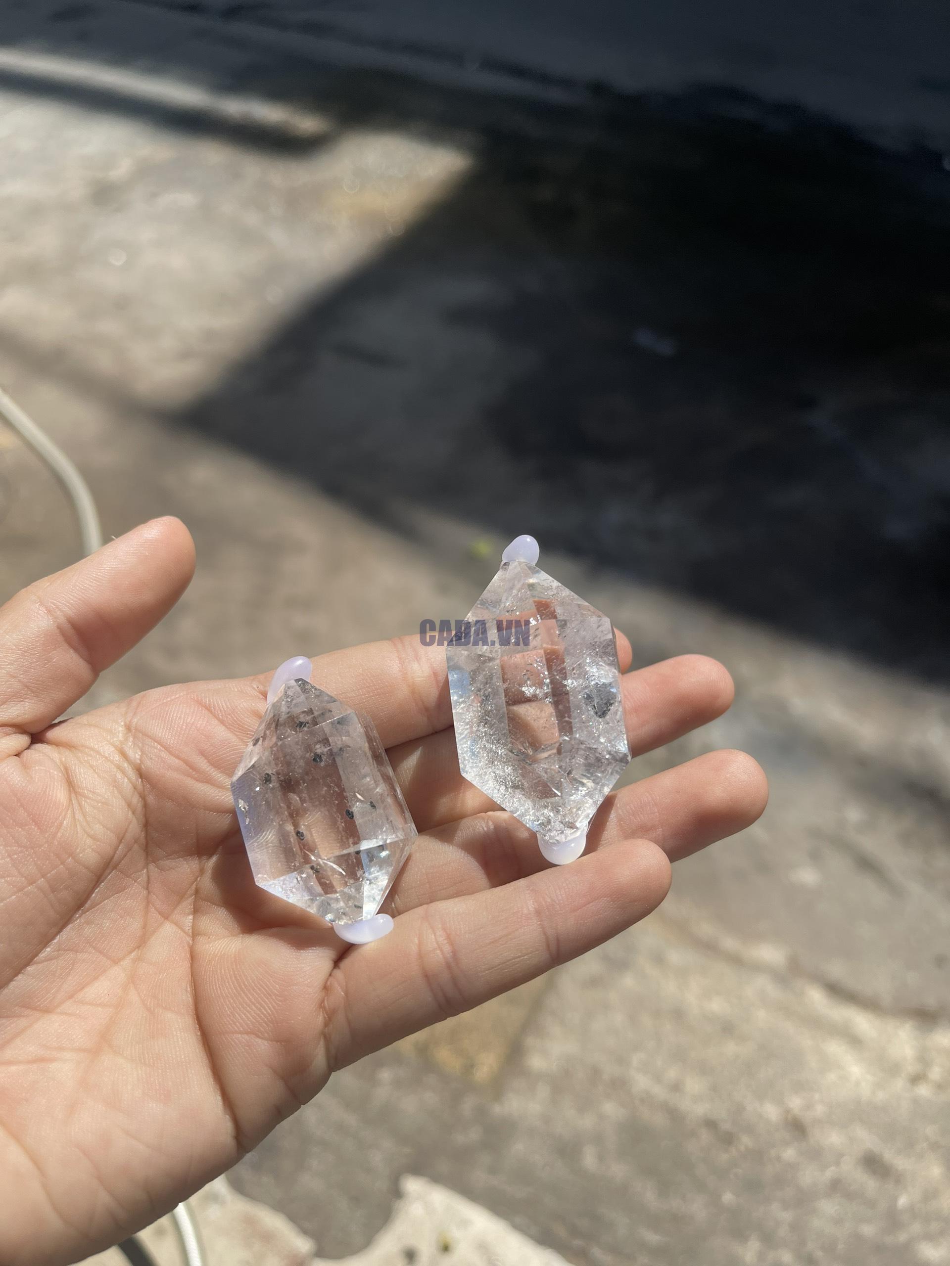 Thạch Anh Trắng trong 2 đầu - Clear Quartz double point 