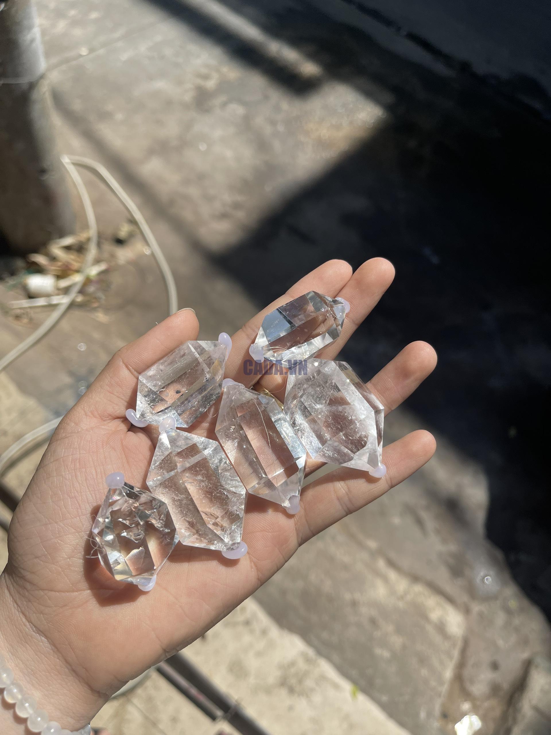 Thạch Anh Trắng trong 2 đầu - Clear Quartz double point 