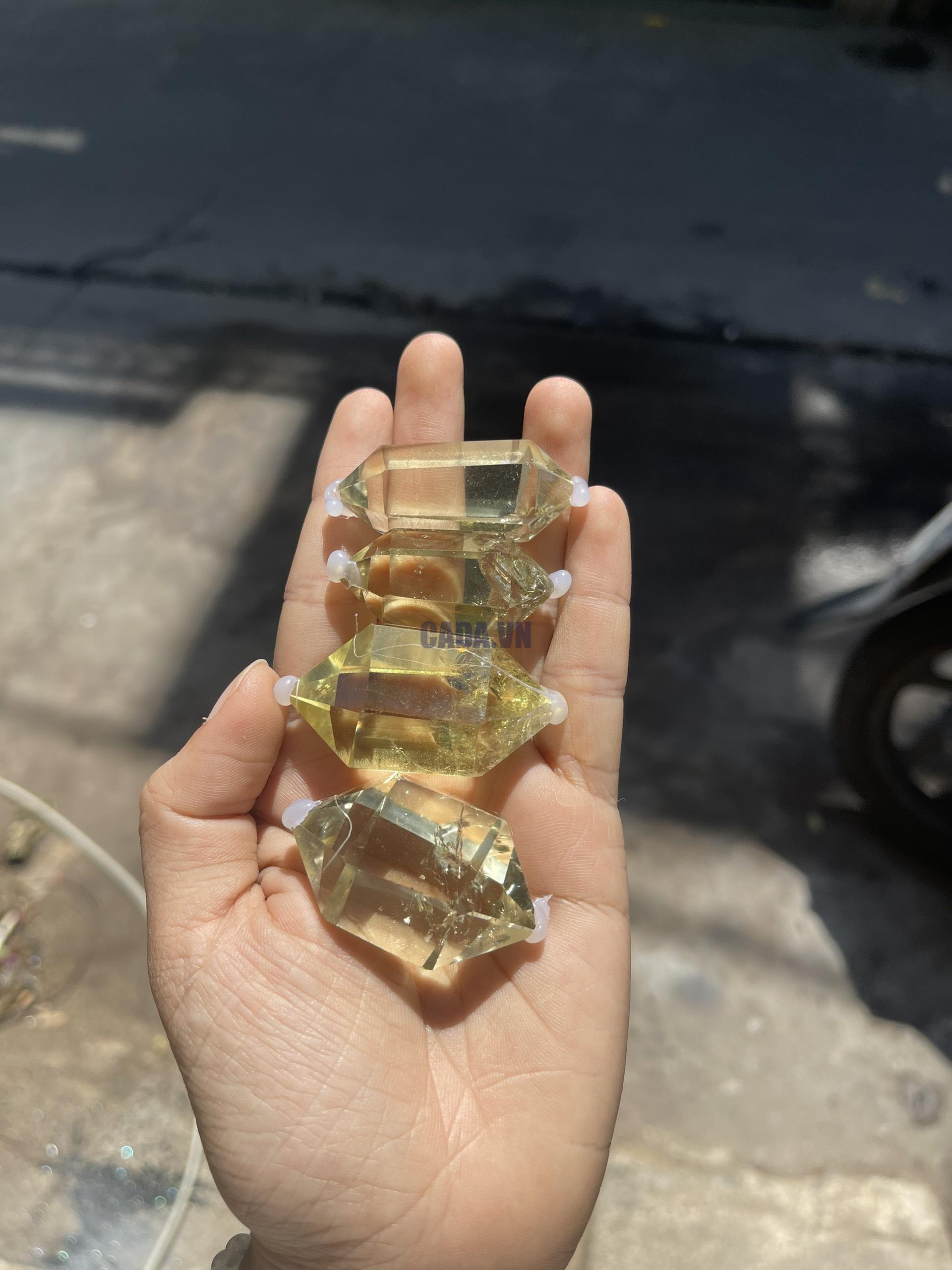 Thạch Anh Vàng 2 đầu - Citrine double point