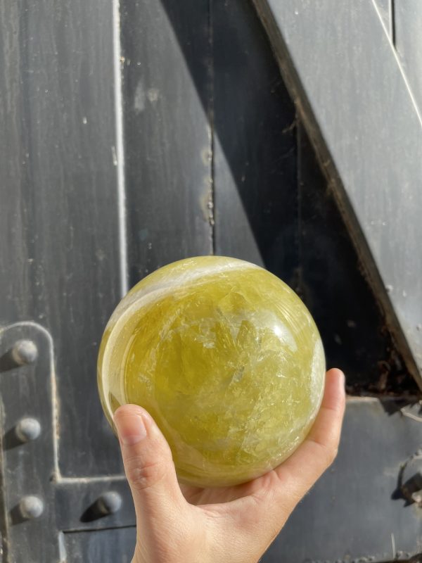 Bi cầu Thạch Anh Vàng – Citrine Sphere (BV45), KL: 3.114KG