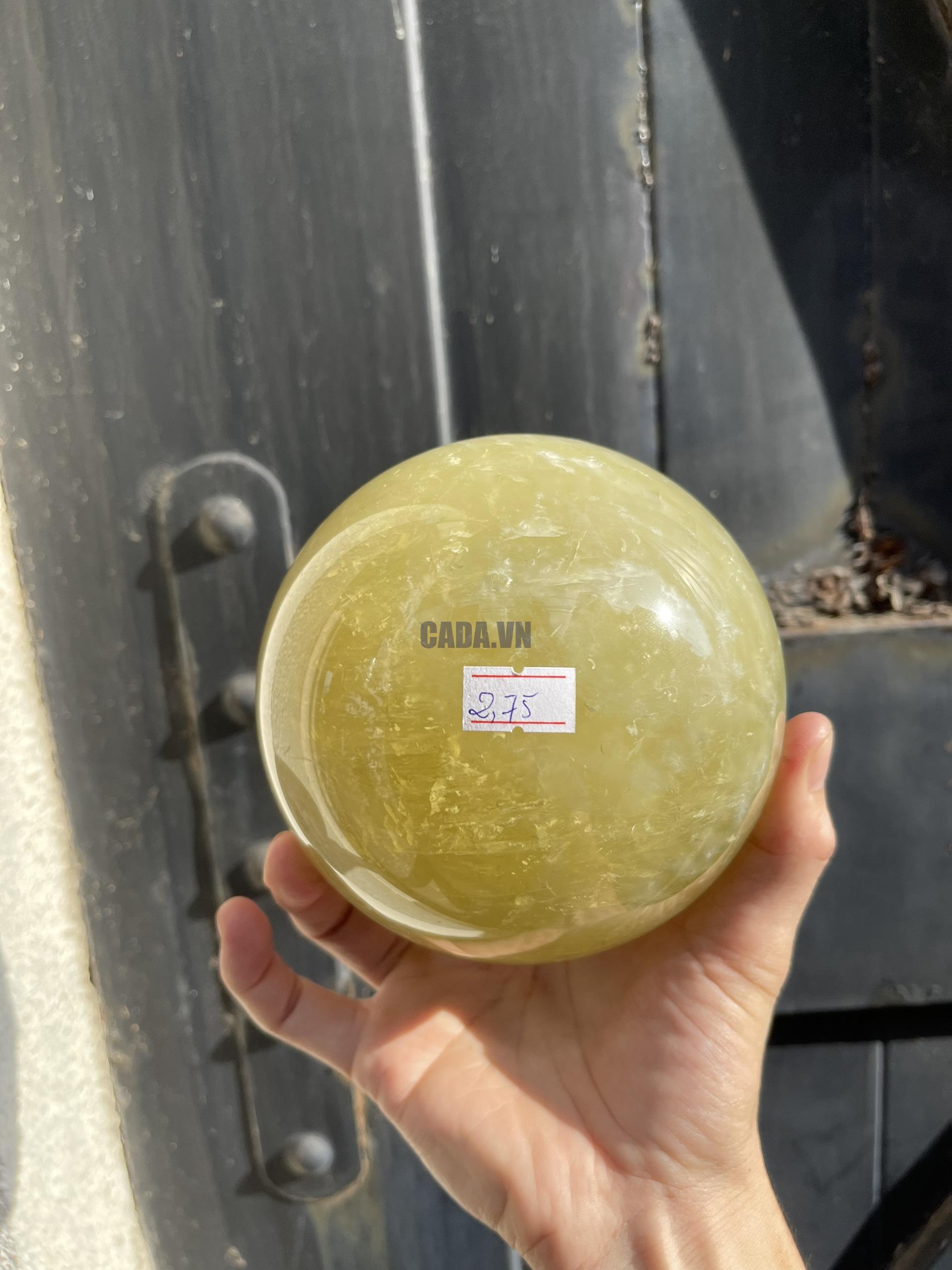 Bi cầu Thạch Anh Vàng – Citrine Sphere (BV46), KL: 2.75KG