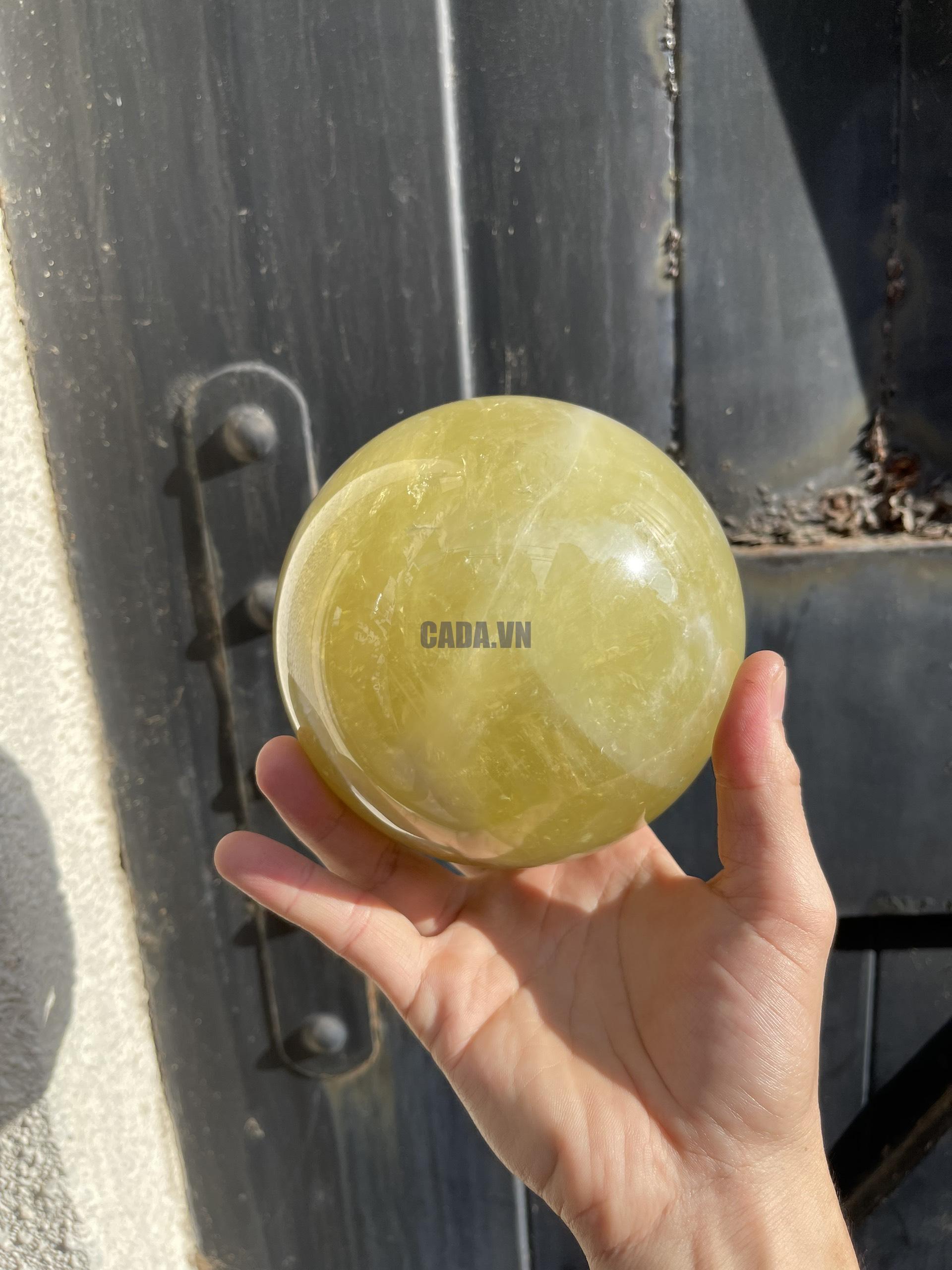 Bi cầu Thạch Anh Vàng – Citrine Sphere (BV46), KL: 2.75KG