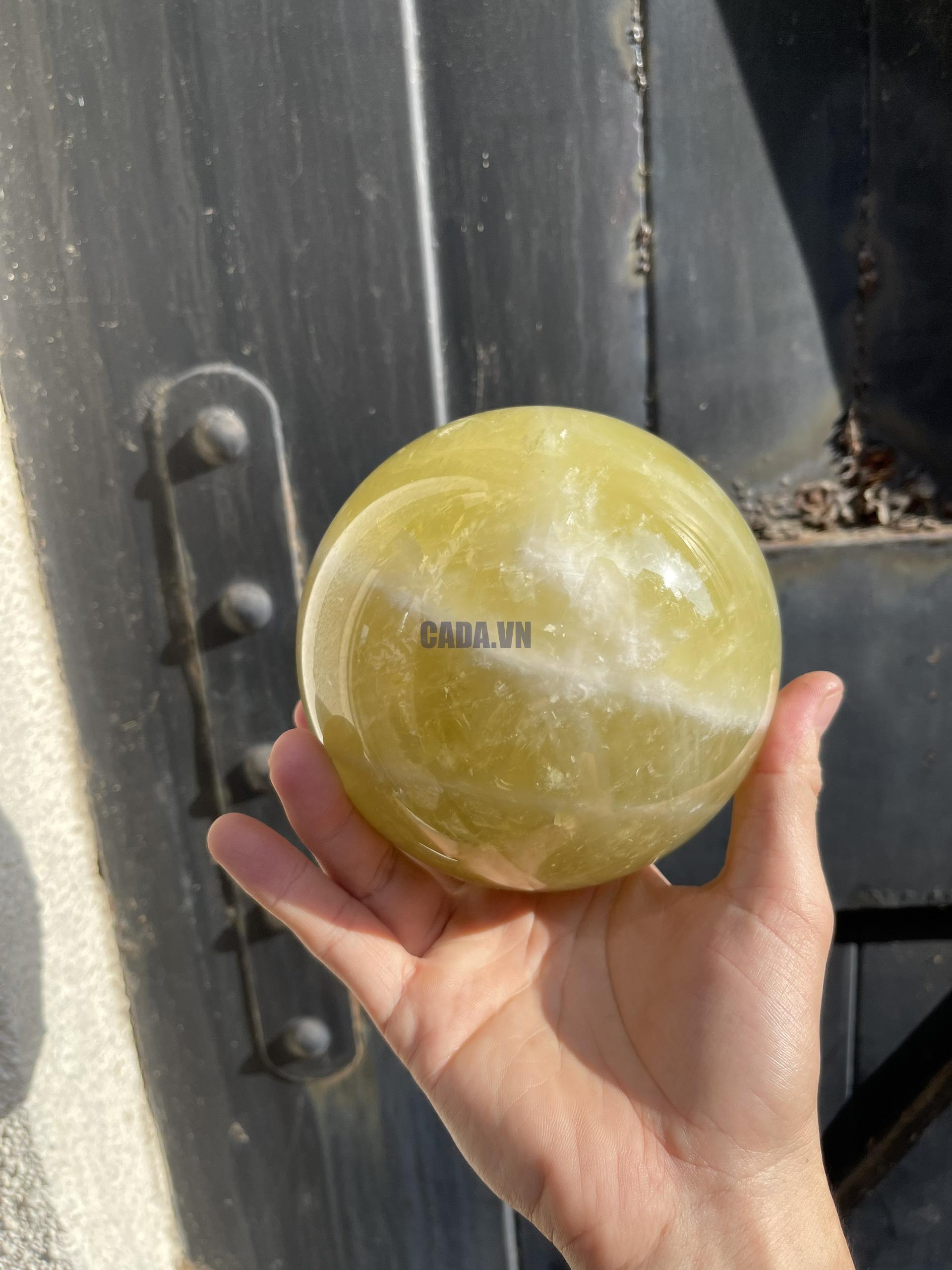 Bi cầu Thạch Anh Vàng – Citrine Sphere (BV46), KL: 2.75KG