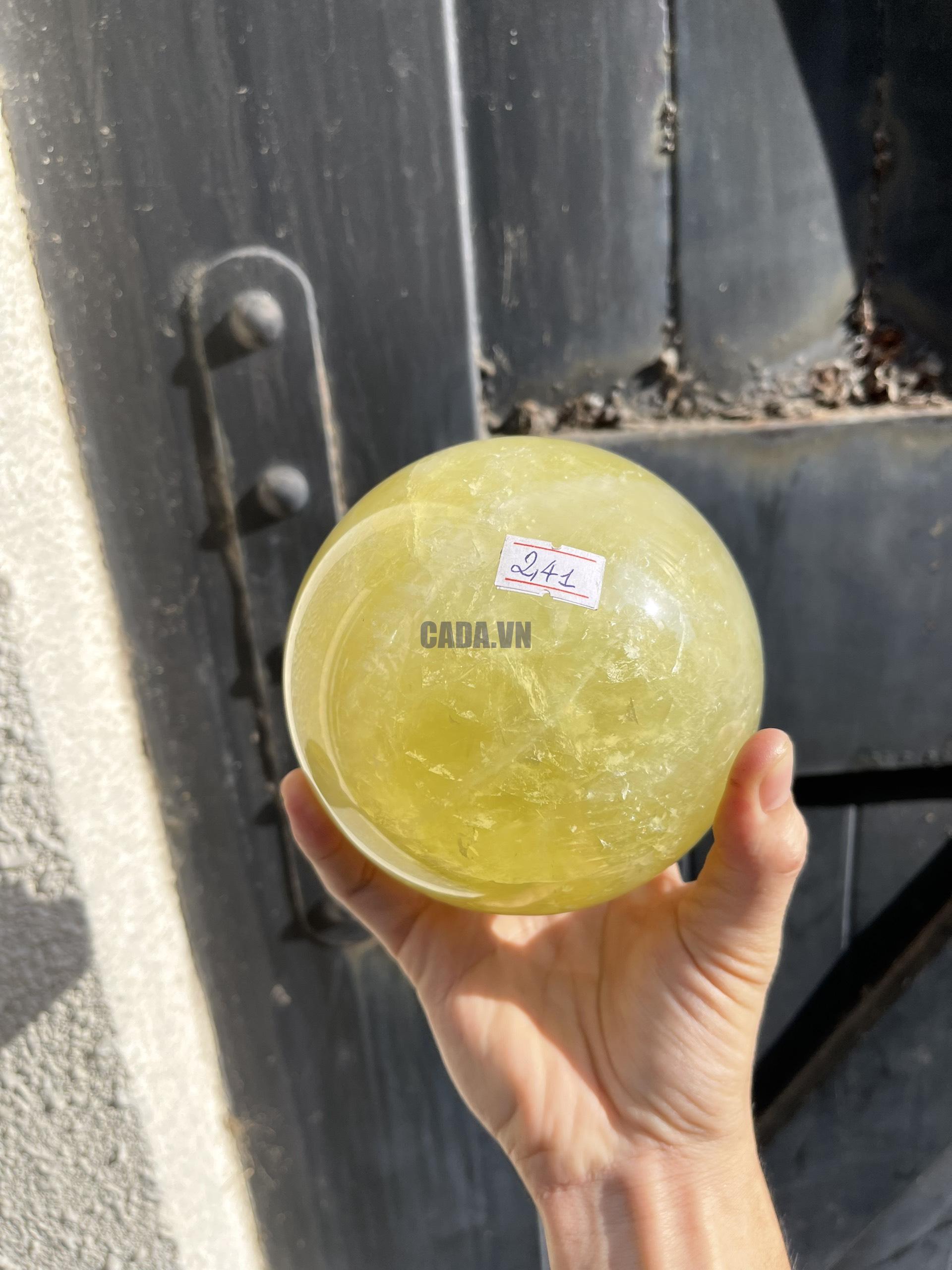 Bi cầu Thạch Anh Vàng – Citrine Sphere (BV47), KL: 2.41KG