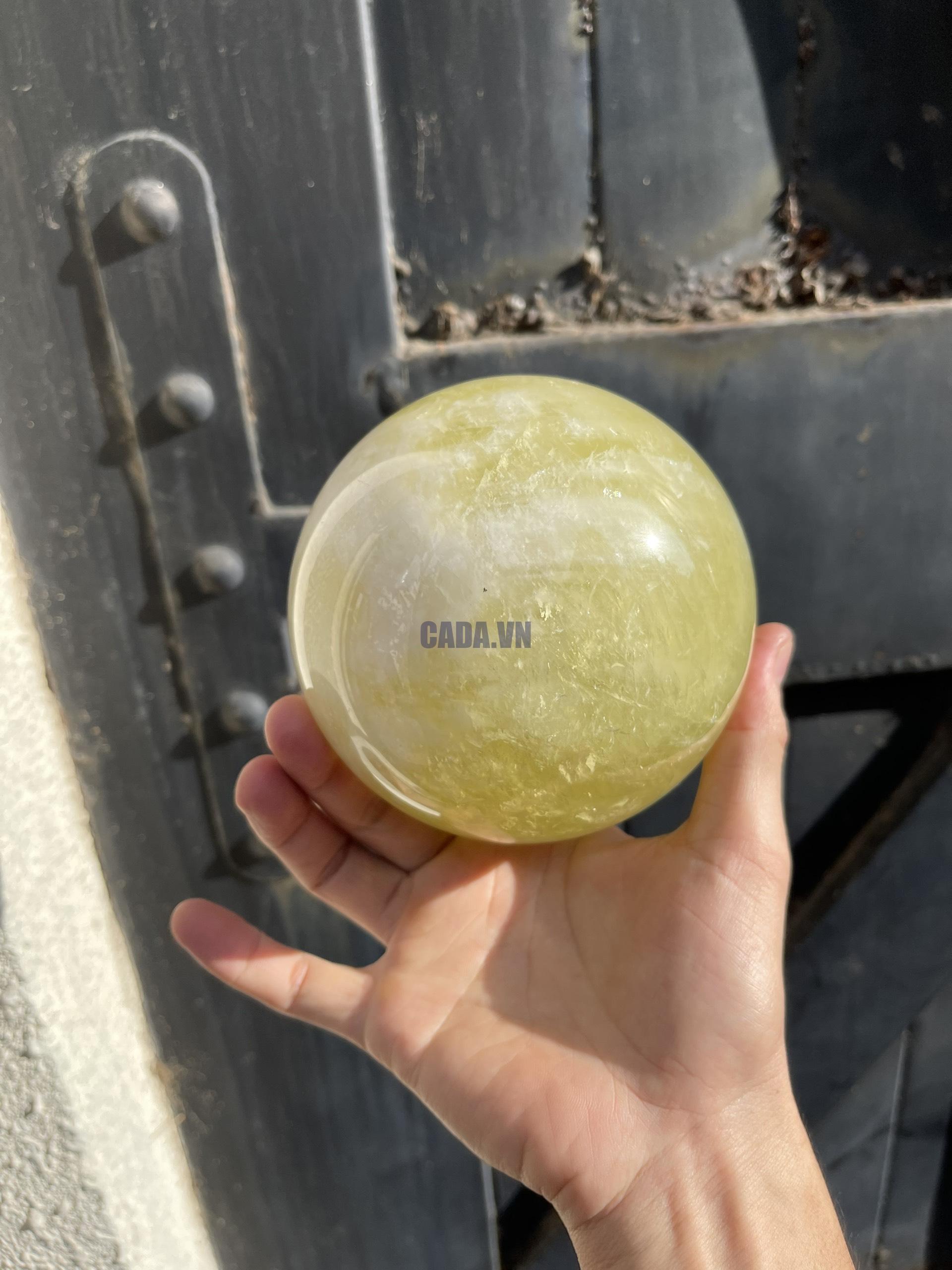 Bi cầu Thạch Anh Vàng – Citrine Sphere (BV47), KL: 2.41KG