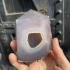 Trụ đá Mã Não có hốc – Agate Druzy Geode Tower (NH1), KT: 11x8.5CM, KL: 0.62 KG